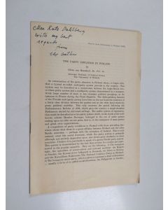 Kirjailijan Göran von Bonsdorff käytetty teos The party situation in Finland