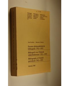 Kirjailijan Jussi Kurikka käytetty kirja Suomen aikakauslehdistön bibliografia 1782-1955 = Bibliografi över Finlands tidskriftslitteratur 1782-1955 = Bibliography of Finnish periodicals 1782-1955
