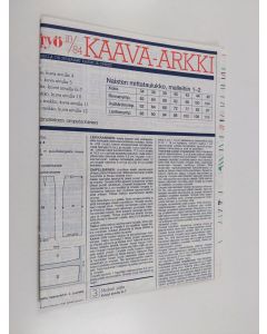 käytetty teos Suuri käsityökerho kaava-arkki 10/1984