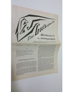 Tekijän Martin Barkhoff  käytetty teos Das Goetheanum nr. 15/1985 : Wochenschrift fur Anthroposophie