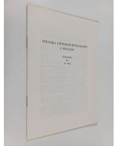 käytetty teos Svenska Litteratursällskapet i Finland  : Årsberättelse för år 1964