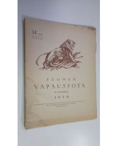 käytetty kirja Suomen vapaussota vuonna 1918 14. vihko