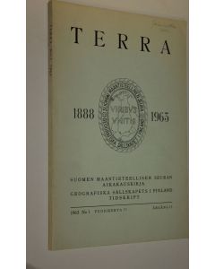 käytetty kirja Terra no 1/1963 : Suomen maantieteellisen seuran aikakauskirja