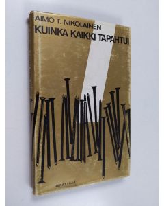 Kirjailijan Aimo T. Nikolainen käytetty kirja Kuinka kaikki tapahtui : Kristus-uskon synty ja olemus