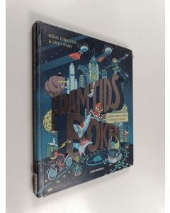 Kirjailijan Måns Jonasson käytetty kirja Framtidsboken robotar, virtuella världar och insekter till middag