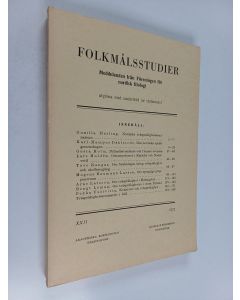 Kirjailijan Ivar Westman & Eskil Hummelstedt ym. käytetty kirja Folkmålsstudier : Meddelanden från Foringen för nordisk filologi