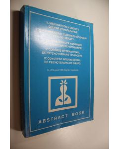 Kirjailijan Claude Pigott käytetty kirja Abstract book : 9th International Congress of Group Psychotherapy 24-29 August 1986, Zagreb, Yugoslavia