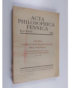 Kirjailijan Eino Kaila käytetty kirja Acta philosophica Fennica XVIII