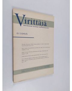 käytetty kirja Virittäjä 3/1965 : Kotikielen seuran aikakauslehti