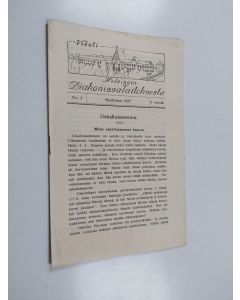 käytetty teos Viesti Helsingin Diakonissalaitoksesta n:o 3/1927