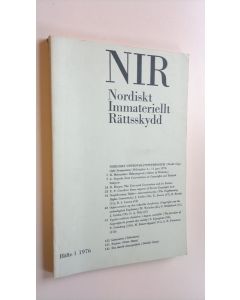 Tekijän ym.  & Gunnar Sterner käytetty kirja NIR Häfte 1 1976 - Nordiskt Immateriellt Rättsskydd