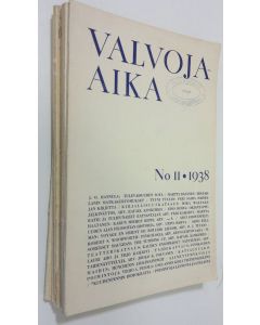 käytetty kirja Valvoja-Aika vuosikerta 1938 (2-12)