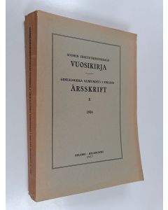 käytetty kirja Suomen sukututkimusseuran vuosikirja 10 = Genealogiska samfundets i Finland årsskrift