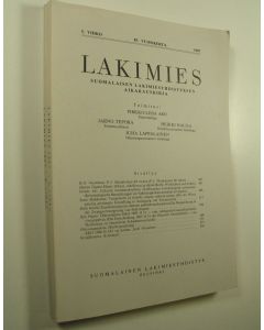 Tekijän Pirkko-Liisa Aro  käytetty kirja Lakimies, 85. vuosikerta (1987), numerot 5 ja 6 : suomalaisen lakimiesyhdistyksen aikakauskirja