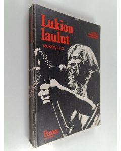 Kirjailijan Olli Heikkilä käytetty kirja Lukion laulut : musica L 1-3