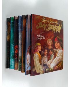 Kirjailijan Rob Kidd käytetty kirja Jack Sparrow 1-7 : Myrsky nousee ; Seireenien laulu ; Kohtalokas kamppailu ; Cortesin miekka ; Pronssiaika ; Hopean hohde ; Kultainen kaupunki