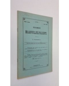käytetty kirja Suomen maanviljelyslehti no 9/1891