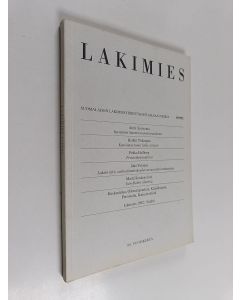 käytetty kirja Lakimies 8/1992 : Suomalaisen lakimiesyhdistyksen aikakauskirja
