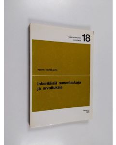 käytetty kirja Inkeriläisiä sananlaskuja ja arvoituksia