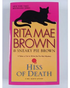 Kirjailijan Rita Mae Brown uusi kirja Hiss of Death