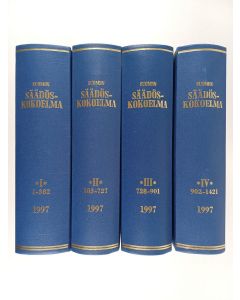 käytetty kirja Suomen säädöskokoelma vuodelta 1997 1-4