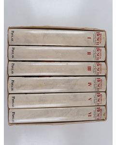 Kirjailijan Wilhelm Busch käytetty kirja Gesammelte Werke in sechs Bänden 1-6 (laatikossa)