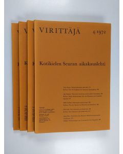 käytetty kirja Virittäjä vuosikerta 1972 : Kotikielen seuran aikakauslehti