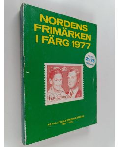 Kirjailijan Rolf Burström käytetty kirja Nordens frimärken i färg 1977 : Philatelias specielkatalog 1851-1976