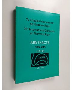 käytetty kirja 7th International congress of pharmacology abstracts 1306-2986