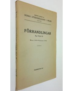 käytetty kirja Förhandlingar Ny Följd 22 : Mars 1945 - februari 1946