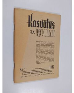 käytetty teos Kasvatus ja koulu 1/1952