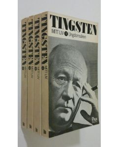 Kirjailijan Herbert Tingsten käytetty kirja Mitt liv 1-4