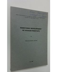 Kirjailijan Pirkko Kellokumpu-Lehtinen käytetty kirja Embryonic development of human prostate
