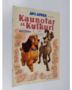 Kirjailijan Walt Disney käytetty teos Aku Ankka 52 B 1984 : Kaunotar ja Kulkuri