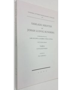 Kirjailijan Johan Ludvig Runeberg käytetty kirja Samlade skrifter av Johan Ludvig Runeberg : Nittonde delen : Varia supplementband