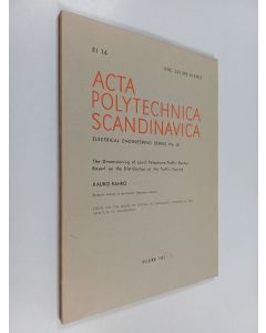 Kirjailijan Kauko Rahko käytetty kirja Acta Polytechnica Scandinavia