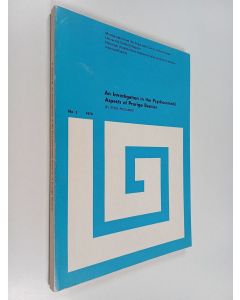 Kirjailijan Eero Rechardt käytetty kirja An Investigation in the Psychosomatic Aspects of Prurigo Besnier