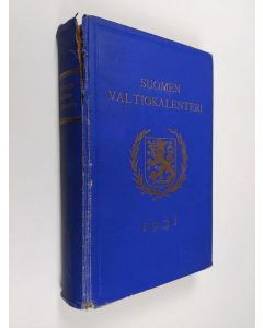 käytetty kirja Suomen valtiokalenteri 1931