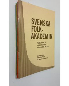 käytetty teos Svenska folkakademin : Redogörelser för 1970 - 1978