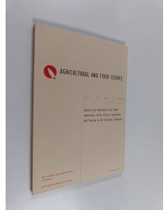 käytetty kirja Agricultural and food science n:o 3/2008