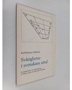 Kirjailijan Karl Hampus Dahlstedt käytetty kirja Svårigheter i svenskans uttal : en handledning vid undervisningen av finska, tyska och jugoslaviska invandrare