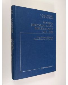 Kirjailijan Jorma Vallinkoski käytetty kirja Suomen historiallinen bibliografia 1544-1900 Finsk historisk bibliografi = Finnish historical bibliography