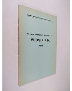 käytetty kirja Suomen eksegeettisen seuran vuosikirja 1971