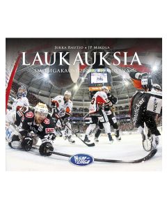 Kirjailijan Jukka Rautio & JP Mikola käytetty kirja Laukauksia : SM-liigakausi 2009-2010 kuvina (UUSI)