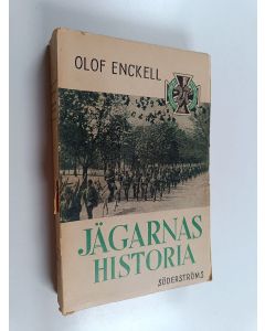 Kirjailijan Olof Enckell käytetty kirja Jägarnas historia