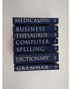 Kirjailijan Noah Webster käytetty kirja The new international Webster's Dictionary of the English Language setti (7 kirjaa) : Medical & first aid ; Computer ; Business ; Grammar, speech & style ; Dictionary ; Spelling ; Thesaurus