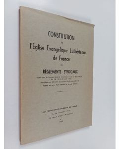 käytetty kirja Constitution de l'Eglise Evangelique Lutherienne de France