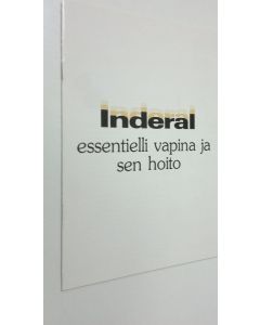 käytetty teos Inderal : Essentielli vapina ja sen hoito