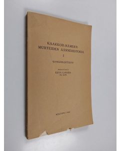 Kirjailijan Eeva Linden käytetty kirja Kaakkois-Hämeen murteiden äännehistoria 1 : Konsonantisto