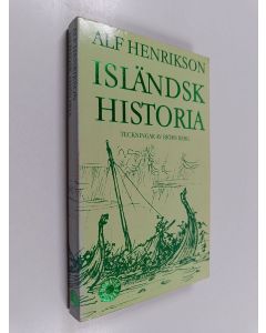 Kirjailijan Alf Henrikson käytetty kirja Isländsk historia